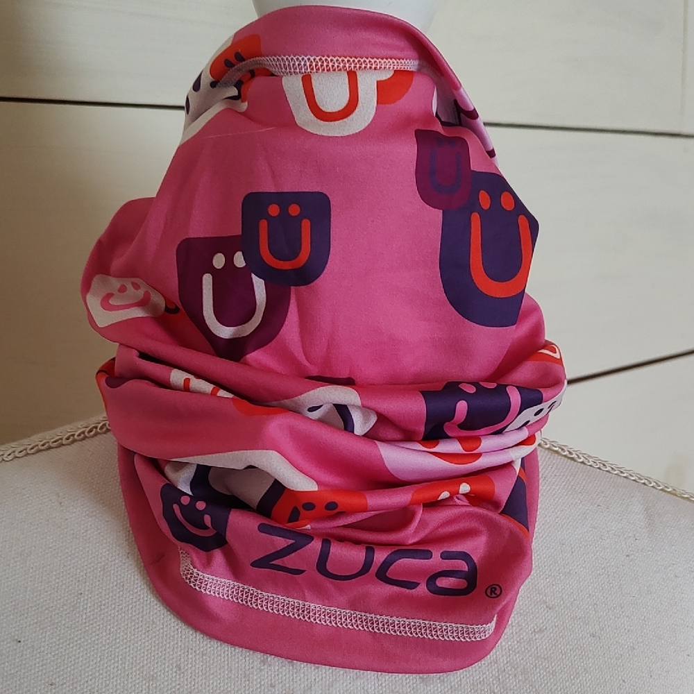 Zuca Pink and Purple Kids Neck Gaiter. Multifuncional. Headwear Neck Warmer